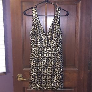 Windsor Black and Gold Sequin Cocktail Dress